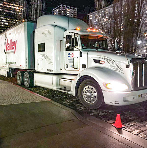 Valley Relocation's semi tracker trailer