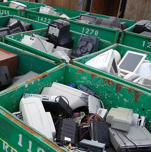 e-waste collection at a San Francisco Moving Company job site