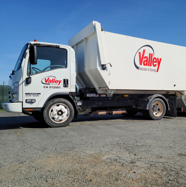 Valley Relocation recycle and deposit e-waste truck