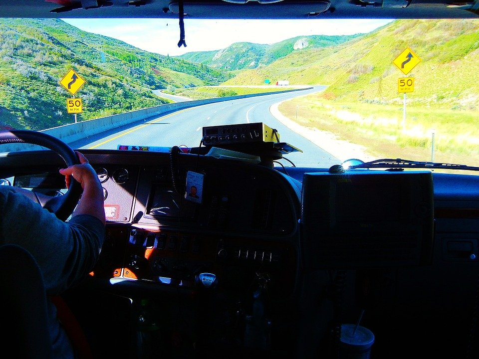 A man driving a van for California relocation services