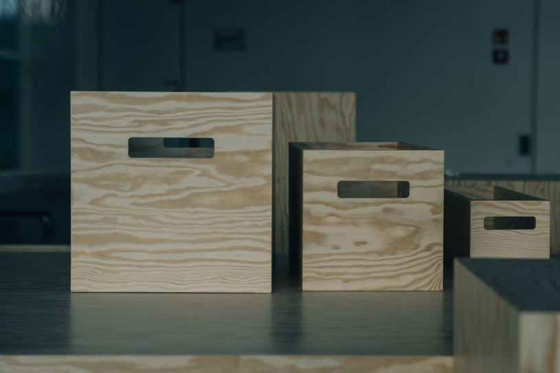 wooden boxes