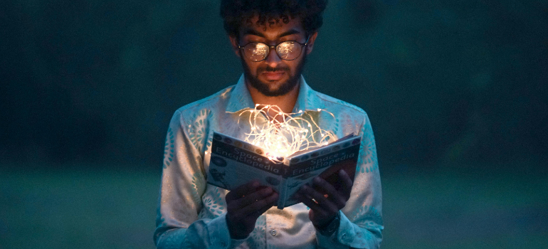man learning 