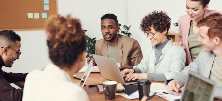 people having a meeting