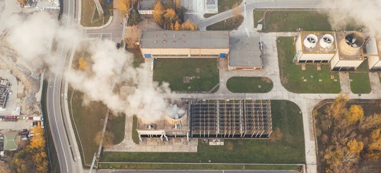 White Smoke Coming Out from a Building