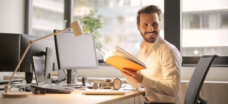 Man Holding a Book
