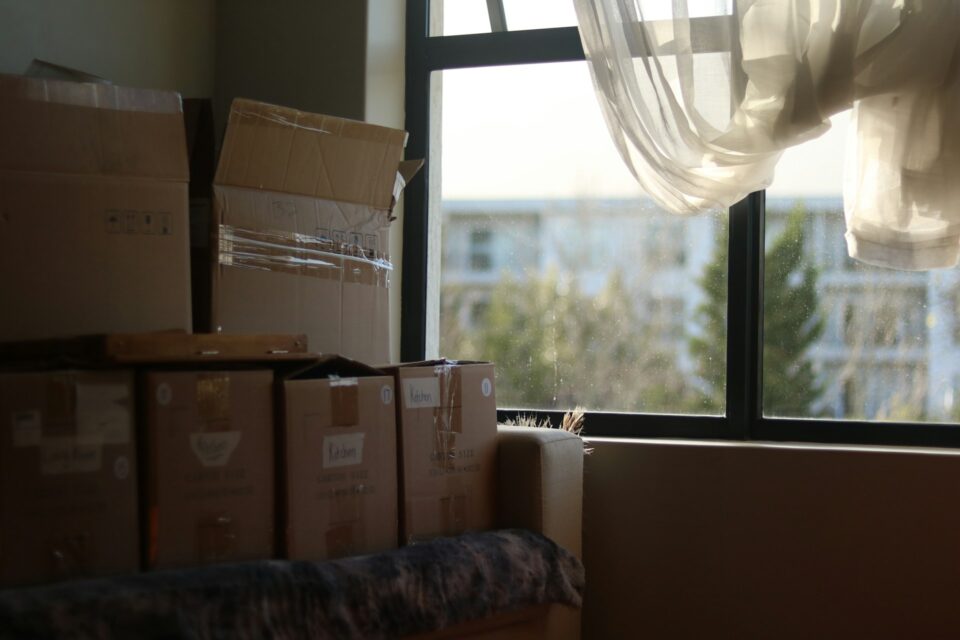 packed boxes