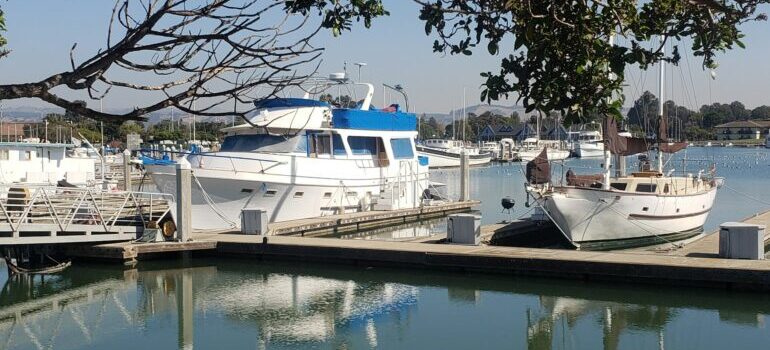 white boat