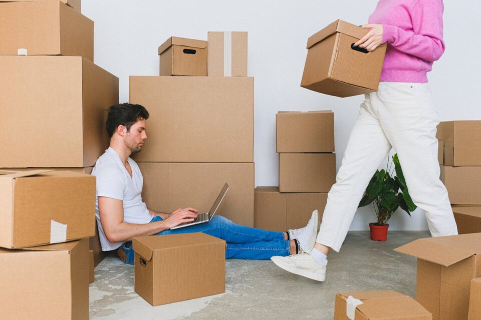 a couple packing